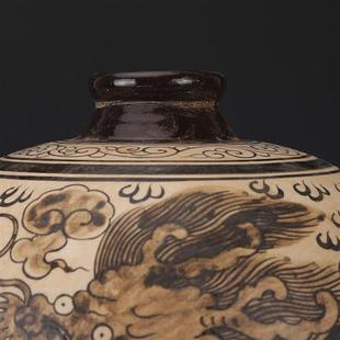 宋吉州窑龙纹梅瓶 包老瓷器 旧货老货 古董古玩 收藏品