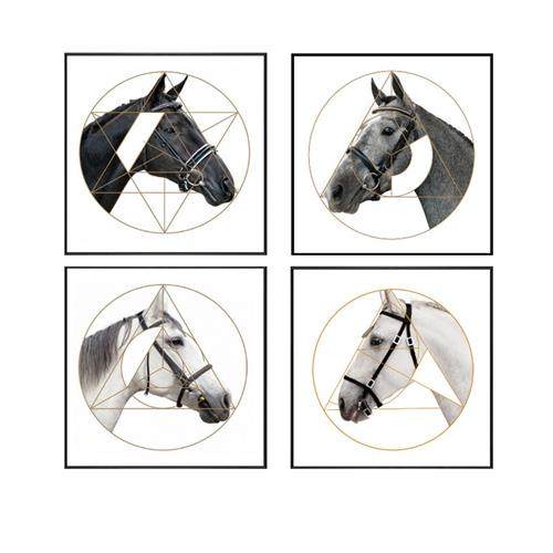 几何马头装饰画马到成功客厅餐厅挂画轻奢大气卧室办公室玄关壁画,家居饰品,现代装饰画,淘宝优惠券,粉丝福利购,淘宝优惠卷