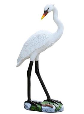 户外彷真仙鹤玻璃钢雕塑花园景观水池假山庭院装饰丹顶鹤白鹭摆件