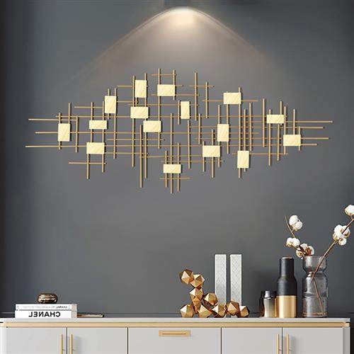 轻奢铁艺金色壁饰玄关客厅沙发背景墙壁挂书房酒店民宿软装装饰品,家居饰品,壁饰,淘宝优惠券,粉丝福利购,淘宝优惠卷