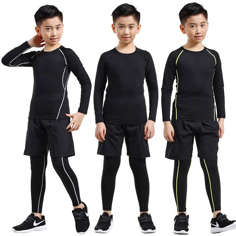 儿童紧身衣训练服速干衣男童秋冬健身套装