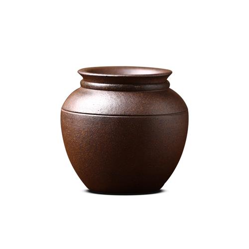 宏中 原矿老段泥高温柴烧茶叶罐 密封防潮醒茶罐 白茶普洱储存罐