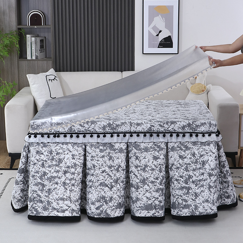 防水防油桌布透明皮罩烤火桌罩套电炉套专用长方形垂边包角正方形