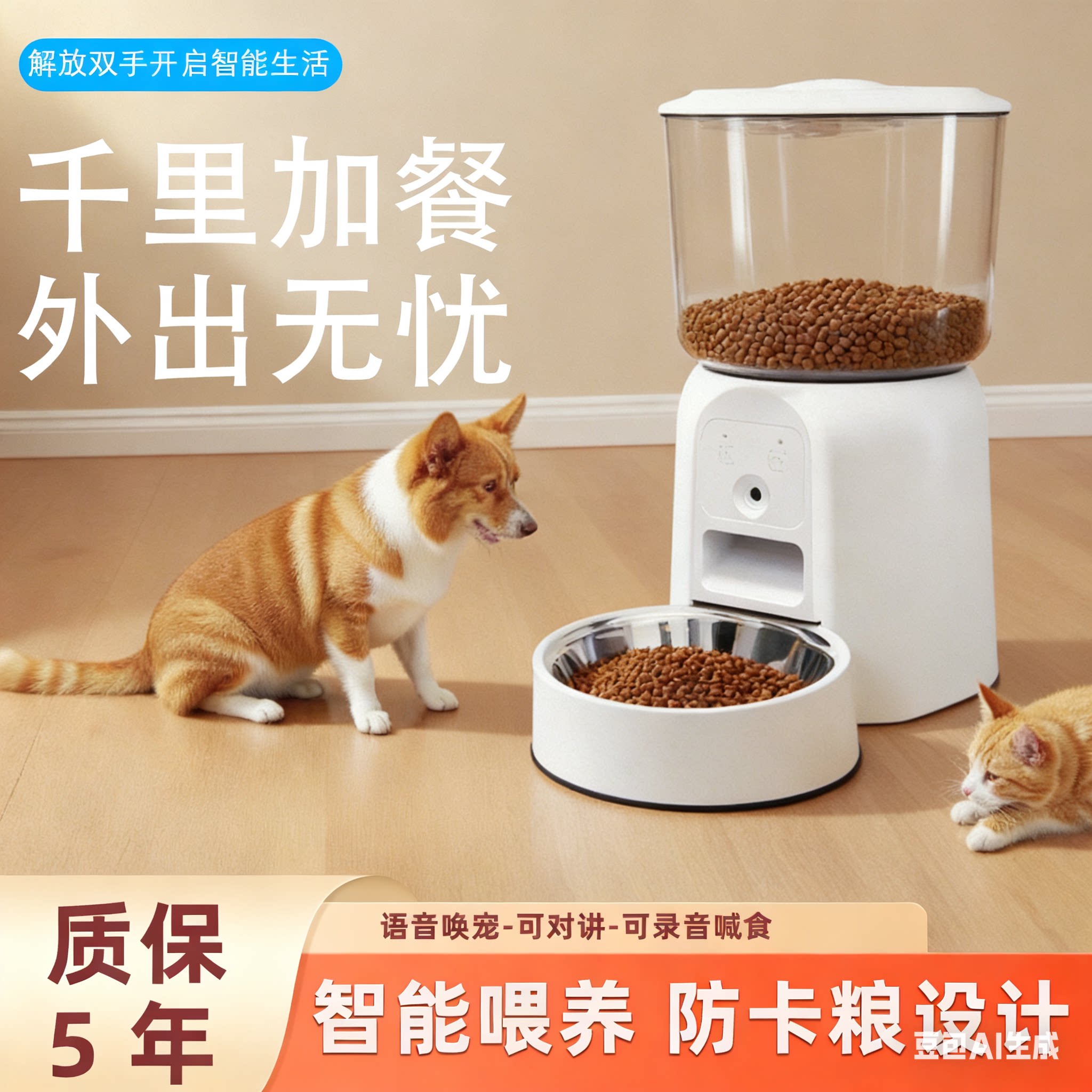 宠物智能自动喂食器猫咪