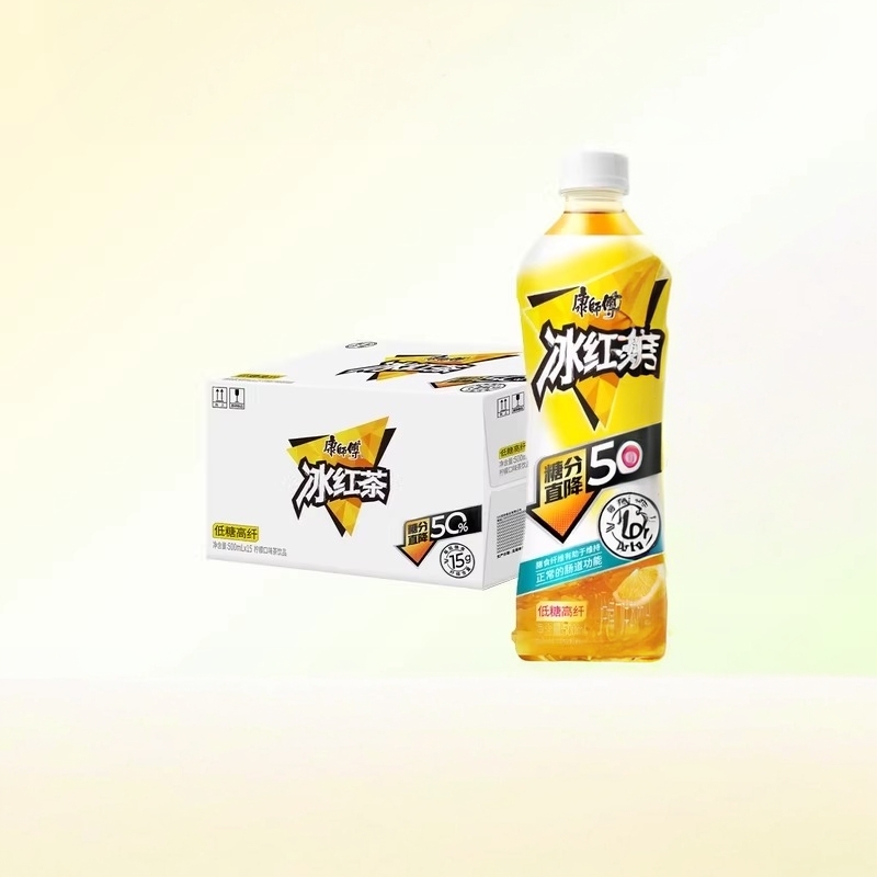 【林俊杰同款】康师傅低糖高纤冰红茶500ml*15瓶痛快滋味无可替代