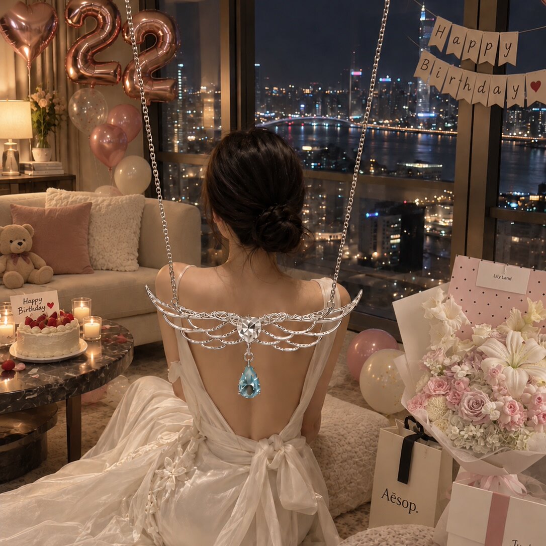 paras kors派热my angel天使项链女款轻奢小众锁骨链【女友礼物】