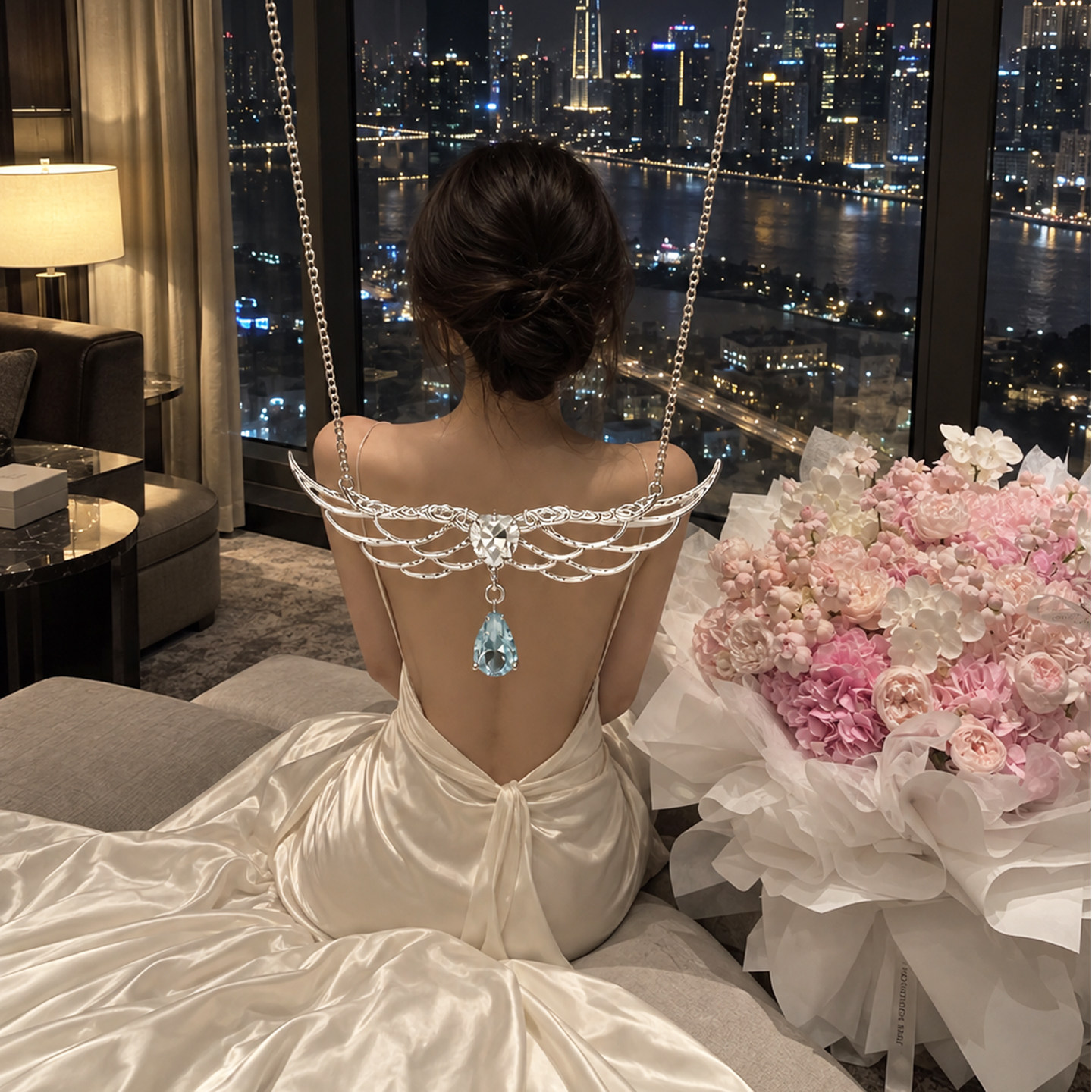 paras kors派热my angel天使项链女款轻奢小众锁骨链【女生礼物】