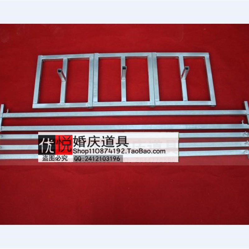 婚庆背景架子伸缩杆婚礼道具舞台加厚镀锌方管升降加厚不锈钢定i.