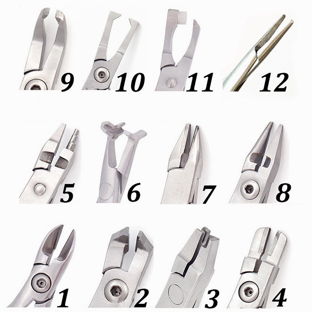 牙科正畸细丝末端切断钳细丝弯制钳带剪带环拆除钳不锈钢矫正工具