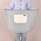 帆布半身围裙女家用厨房做饭餐饮酒店服务员上班防油防污半截围腰