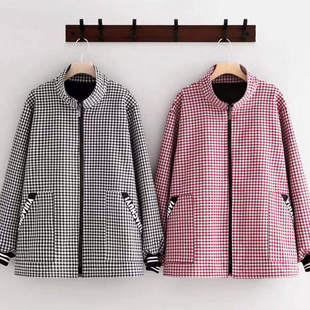 冬季棉布加绒加厚短款罩衣女外穿长袖围裙家用厨房上班工作服外套