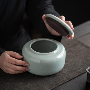 哥窑茶叶罐轻奢大号一斤装 琛森 家用精品高档陶瓷密封罐普洱茶仓