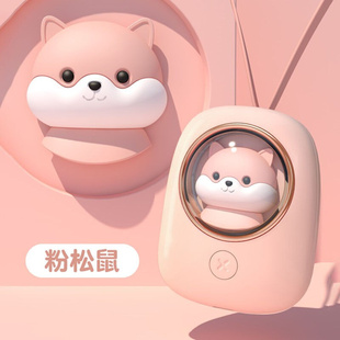 无叶充电节七 太空舱挂脖小风扇儿童懒人迷你可爱小型随M身便T携式