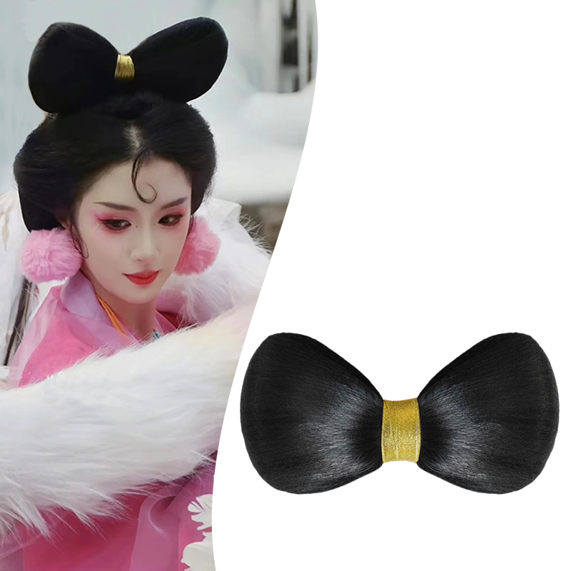 古装汉服假发包妲己发髻一体式懒人款聂小倩大蝴蝶同款发髻造型