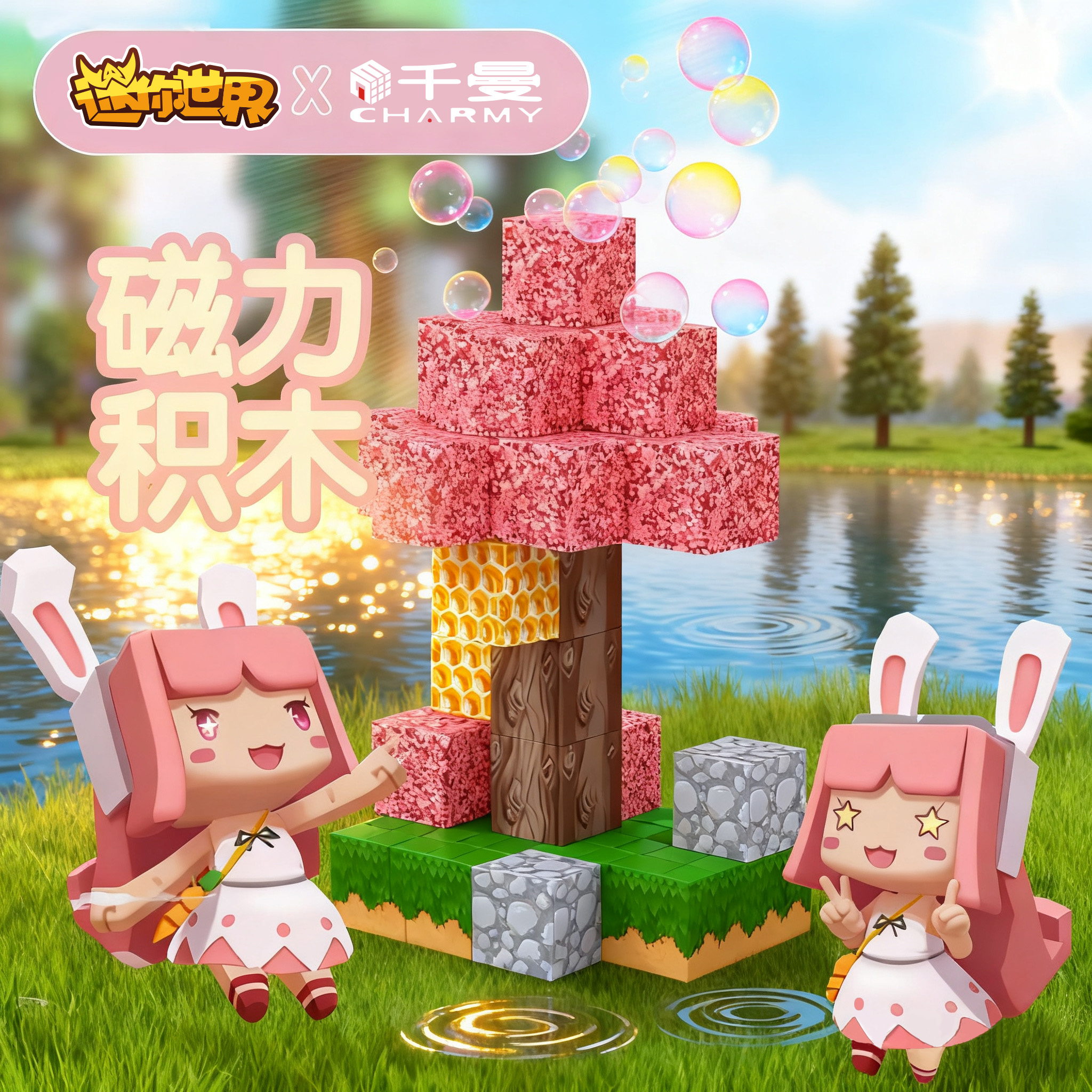 千曼正版迷你世界磁力方块