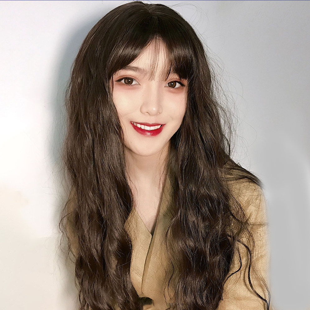 假发女长发 长卷发 大波浪气质少女空气刘海自然逼真蓬松全头套式