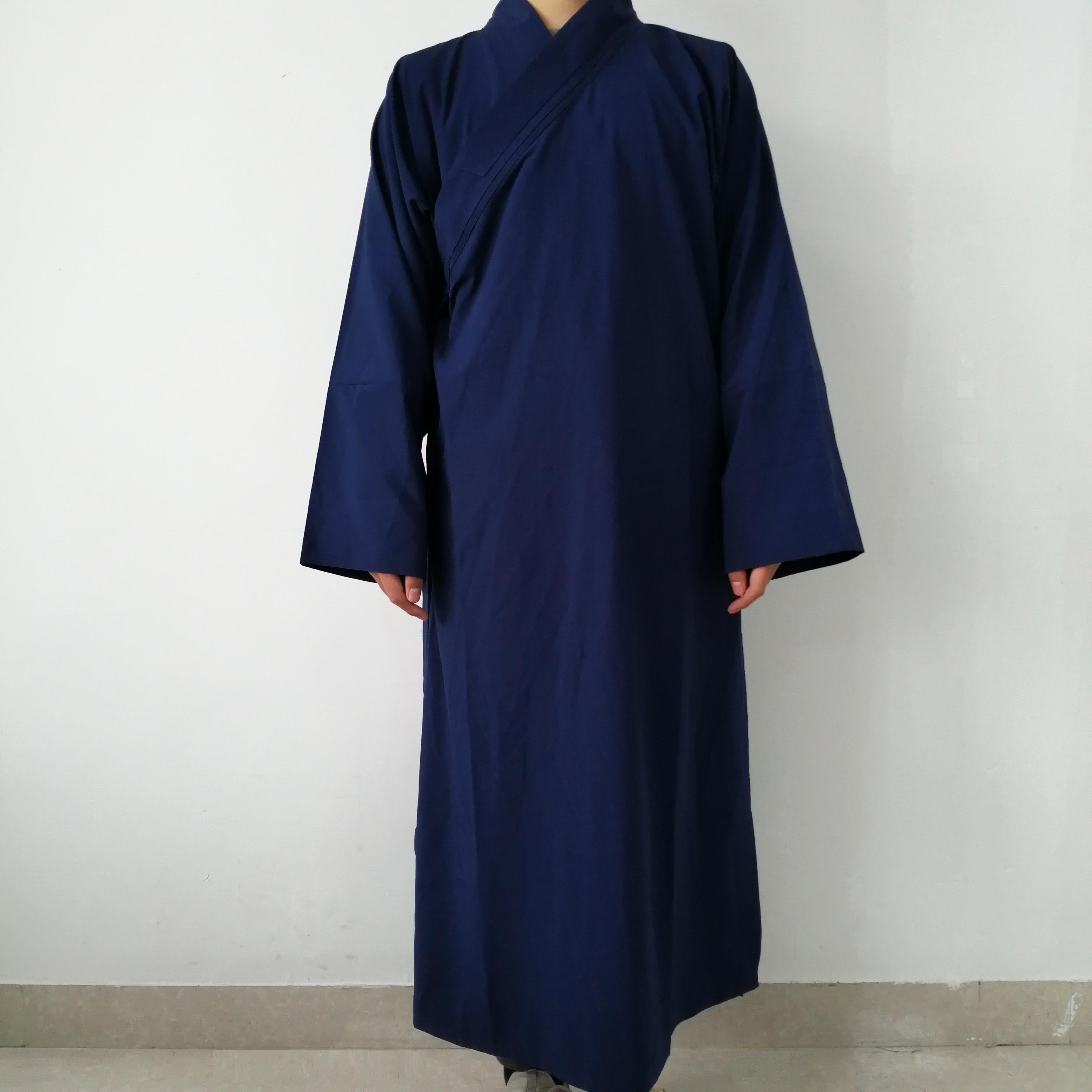 道士穿的衣服道家用品斜襟长褂长袍道袍道服道士服练功服四季a