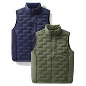 立领保暖背心内搭外穿通勤坎肩外套冬季 日本优款 轻薄羽绒马甲男士