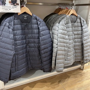 羽绒衣保暖男装 圆领v领内胆短款 运动外套 轻薄羽绒服男士 日本优款