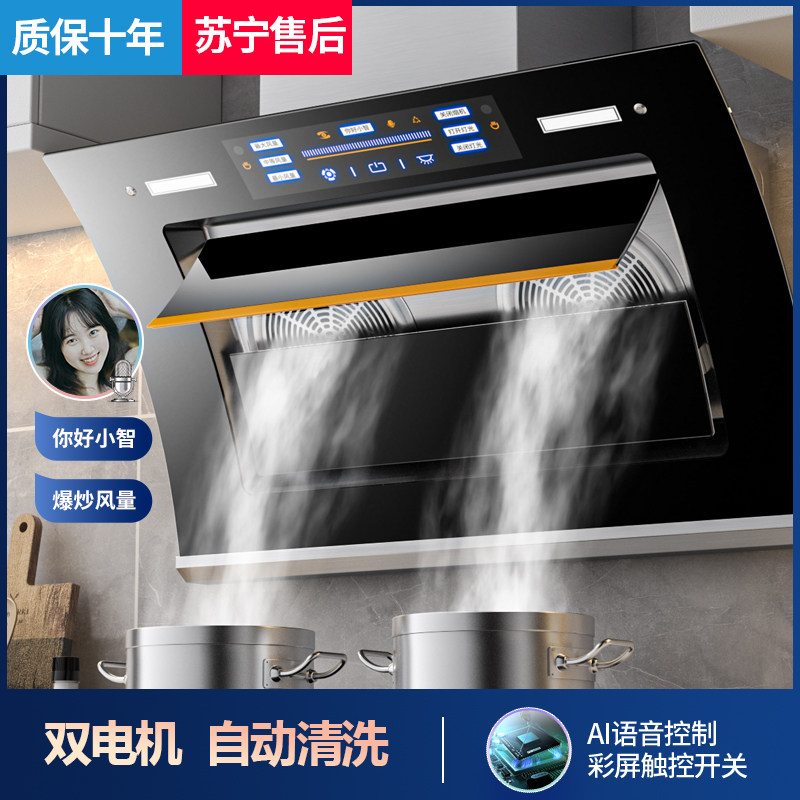 新款爆款家用抽油烟机厨房出租房大吸力侧吸式吸油烟机燃气灶套装