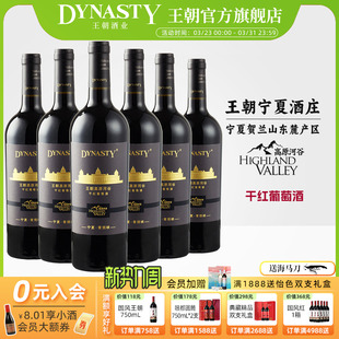 王朝官方旗舰店高原河谷干红葡萄酒750mL宁夏酒庄贺兰山东麓产区