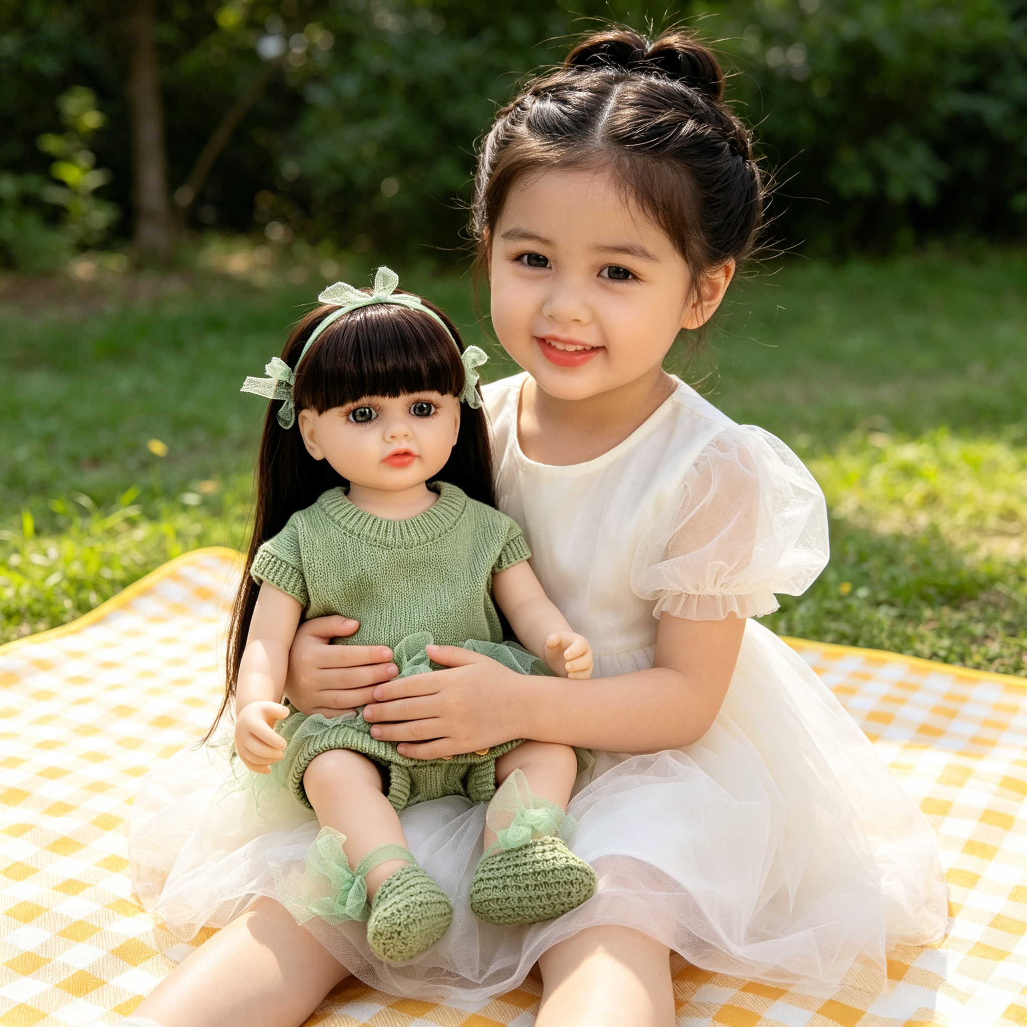 智能对话洋娃娃软胶仿真婴儿娃娃女孩玩具可洗澡55cm儿童节礼物