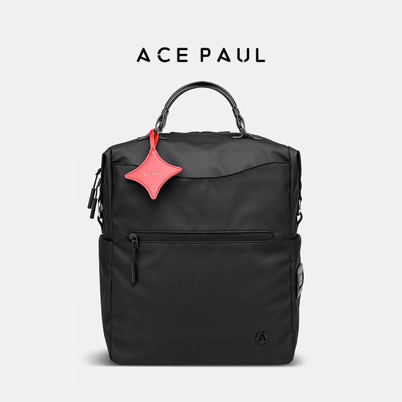 ACE PAUL旅行双肩背包女新款时尚书包男士通勤轻便防水手提电脑包