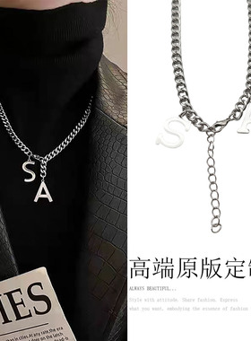 欧美新款简约风字母SA项链
