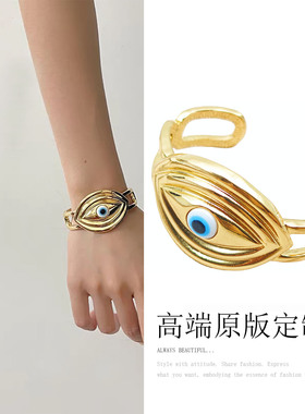 欧美新款夸张做旧恶魔之眼手镯