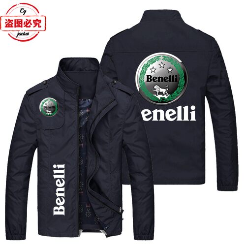 贝纳利摩托车Logo机车外套宽松长袖上衣工装男士夹克贝纳利团队服