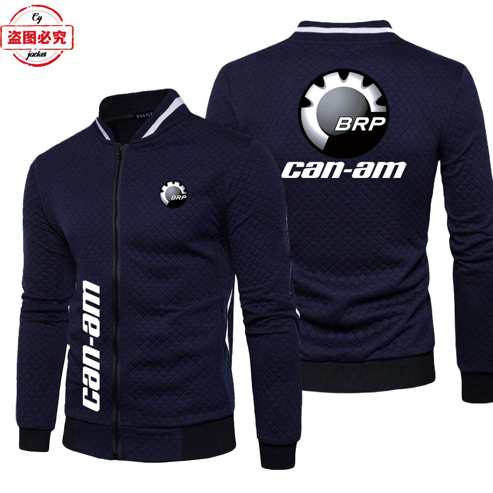 CAN-AM摩托车logo机车外套休闲长袖上衣立领夹克团体骑行服赛车服