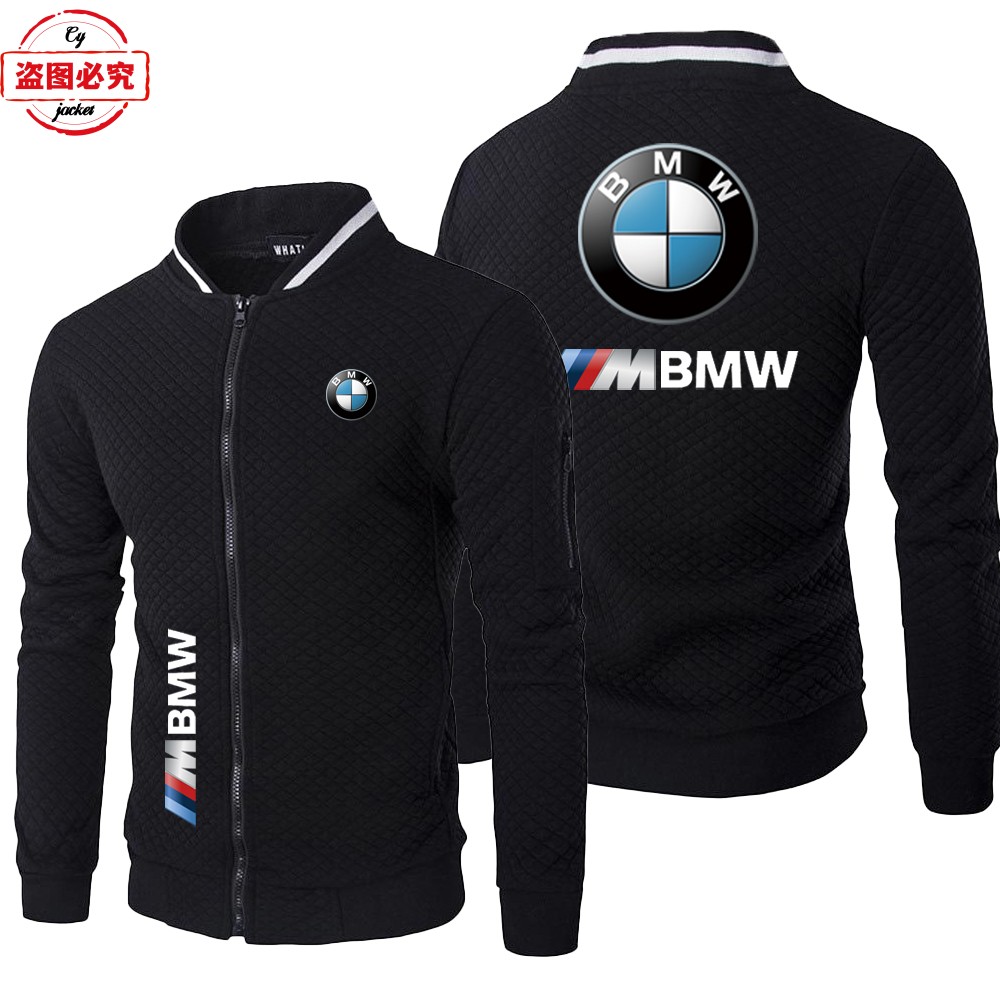 宝马机车logo印花赛车服外套男拉链立领夹克BMW M-Power夹克男装