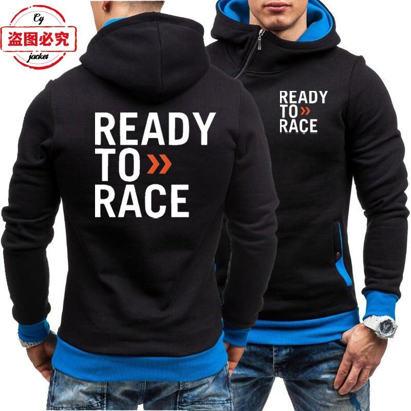 Ready To Race 印花摩托车越野赛耐力赛外套赛车服男上衣休闲卫衣