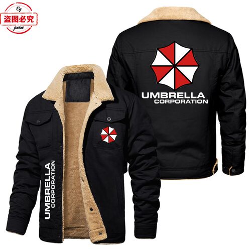 保护伞公司Logo外套加绒秋冬男夹克立领生化危机惩罚者夹克骑行服
