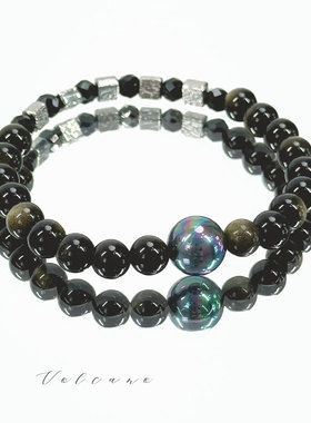 原创设计海洋之泪金曜石手链