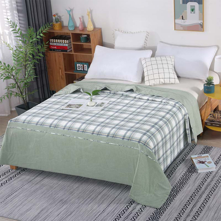 木兰摇拼接格子夏凉被