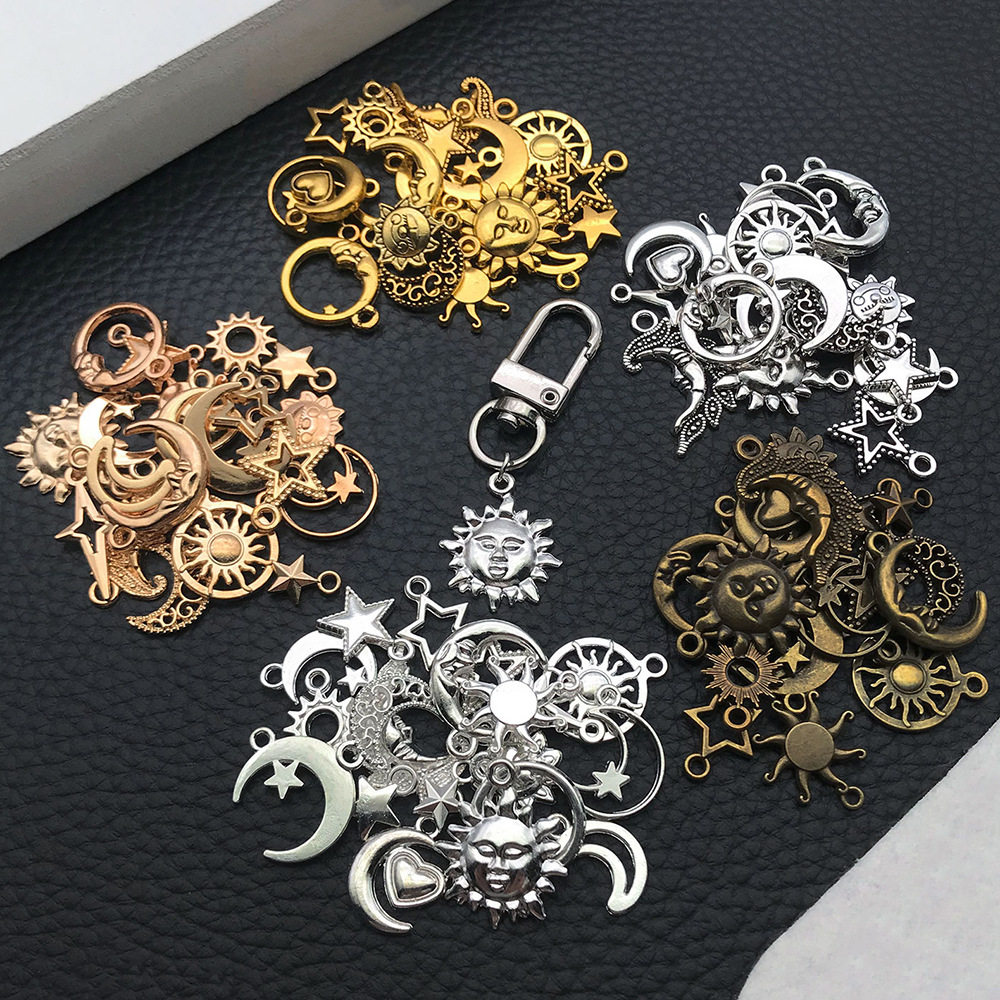 金月亮手工手链项链耳环吊坠小混