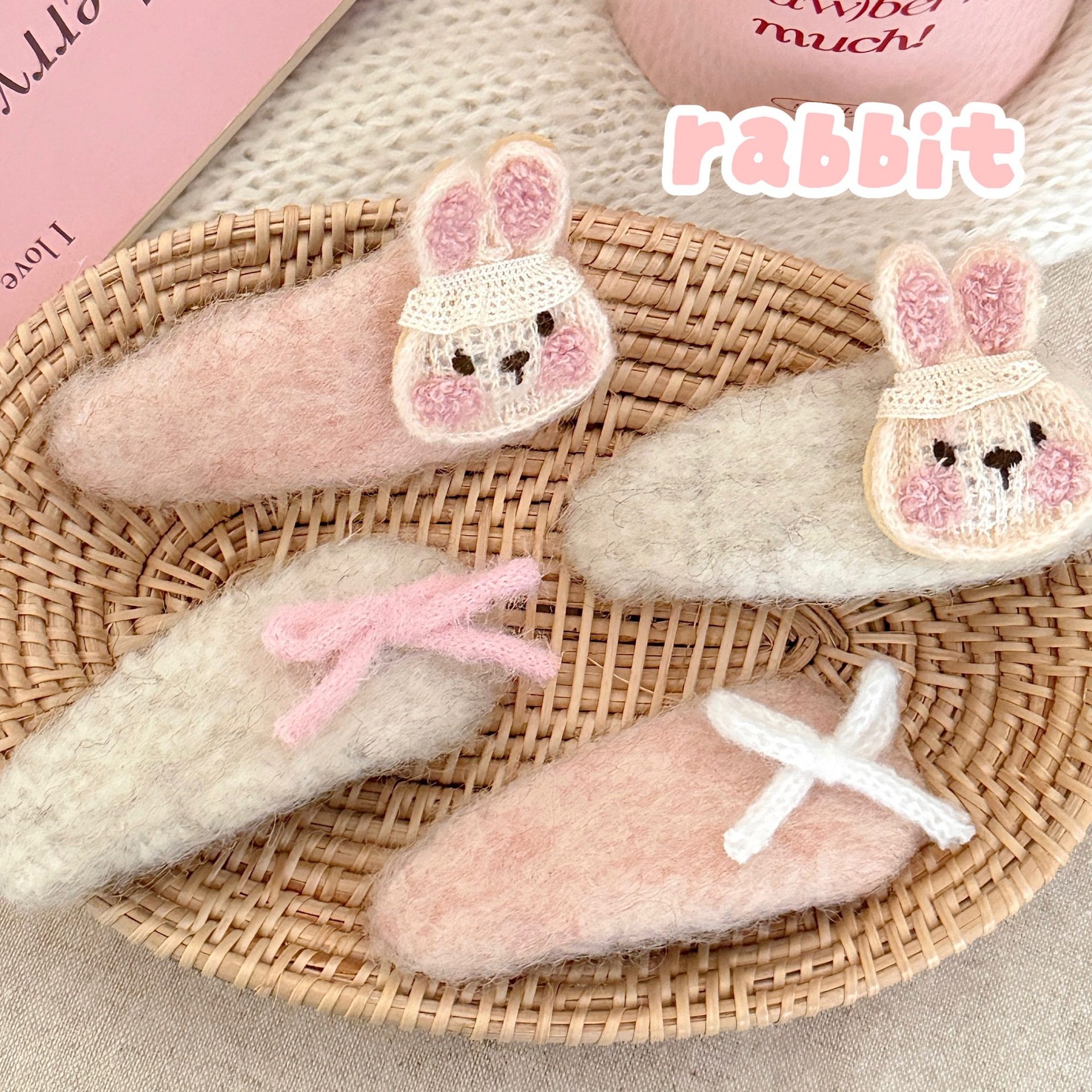 新年礼品甜美少女心毛绒小兔BB夹可爱刺绣蝴蝶结刘海侧边夹百搭碎,饰品/流行首饰/时尚饰品新,发饰,淘宝优惠券,粉丝福利购,淘宝优惠卷