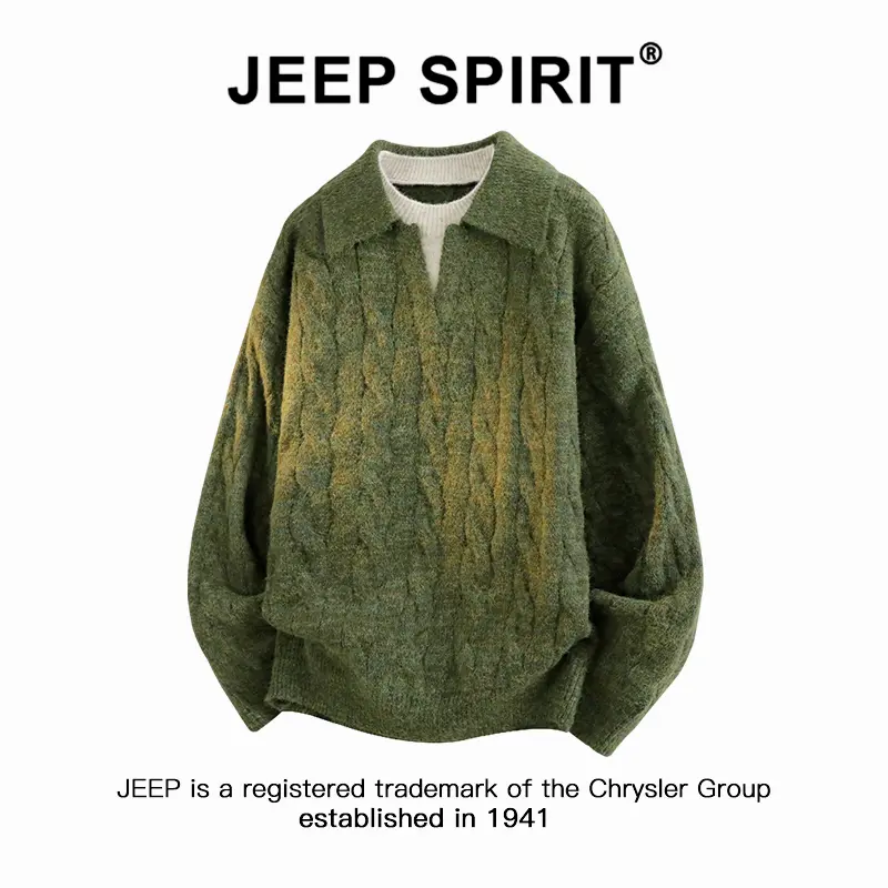 美式复古保暖针织衫上衣