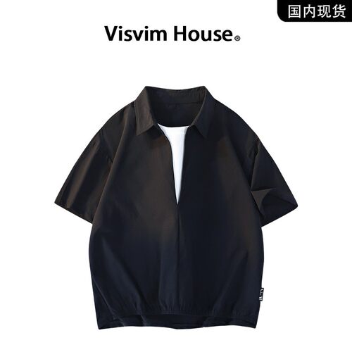 品牌现货撤柜】VISVIM WINGS夏季冰丝防晒透气假两件短袖T恤男