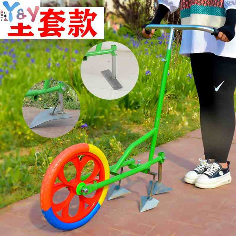 小型w耘锄手推式/除草机/松土机/翻土微耕旋耕开沟锄草/割草机家
