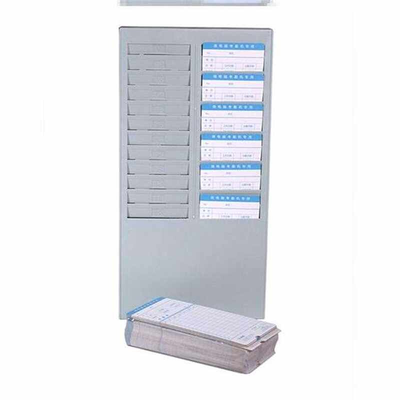 速发员工勤卡多功能考排表插卡板仓库物料卡考勤架插卡架子双打卡