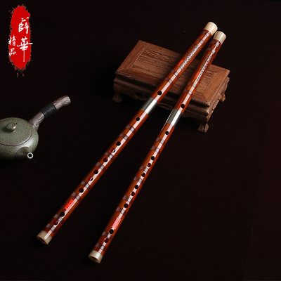 薛华手工笛子 双插两节演奏笛一节横笛老料苦竹笛 专业考级学习笛