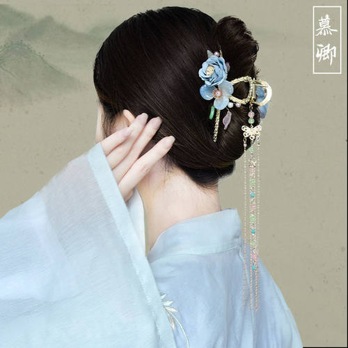 手工鲨鱼夹百搭简约古风抓夹原创