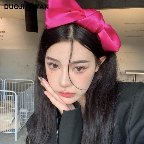 芭比粉超大蝴蝶结发箍女高级感