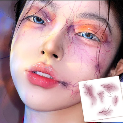 万圣节服装cos淤青纹身贴