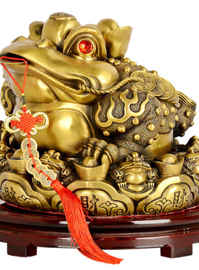 极速铜金蟾招財摆件金蝉店铺办公室开业礼品N九子金蟾三足蟾蜍装