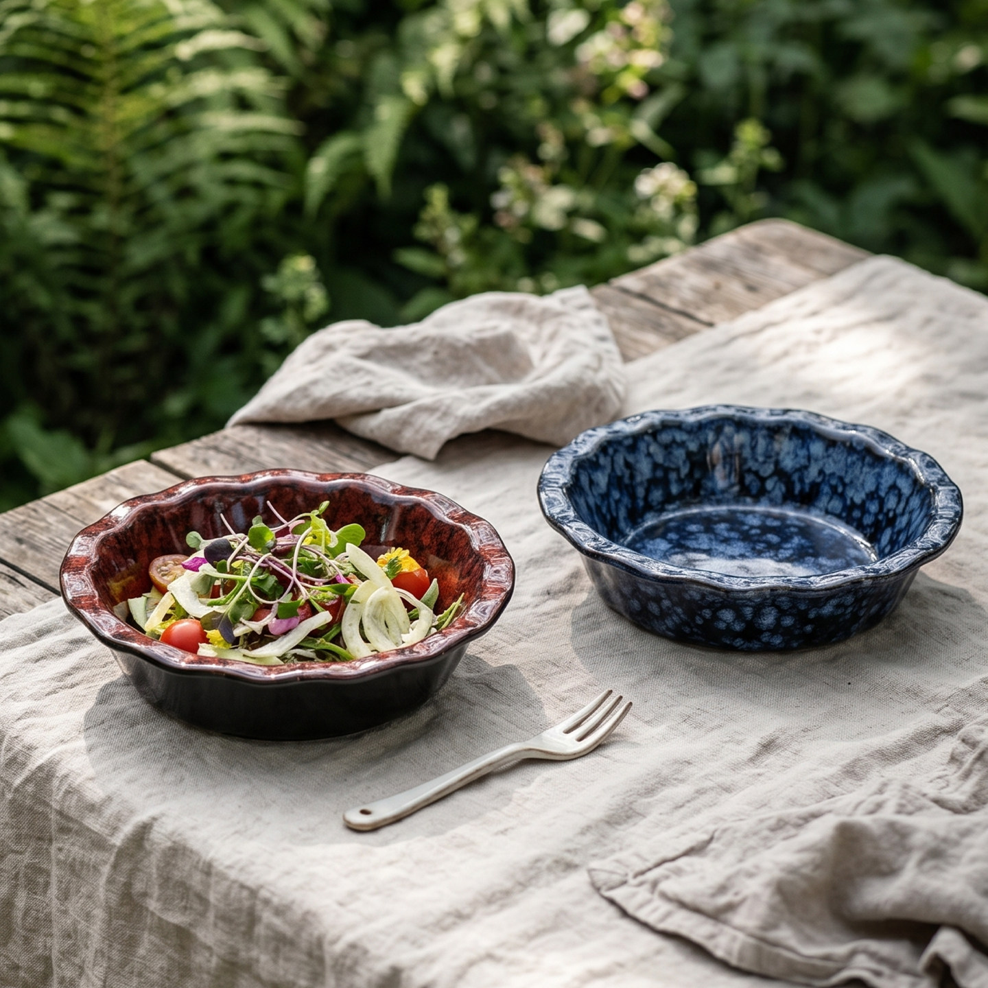 日式陶瓷花边耐高温焗饭沙拉碗