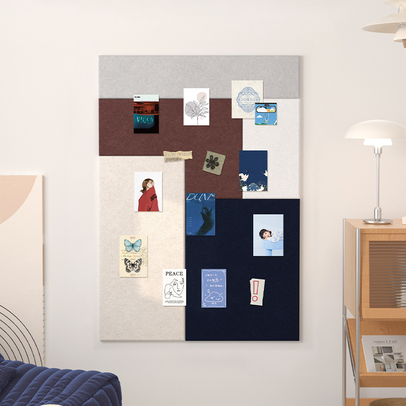 毛毡板墙贴创意照片墙背景墙高级感复古组合相簿展示板软木板氛围