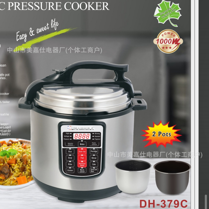 南美110v菲律宾英规美规英文跨境电压力锅 Pressure cooker6升8升
